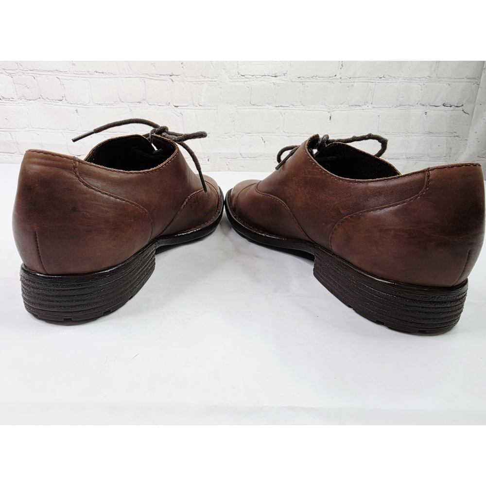Born Marc Men's Brown Leather Lace Up Oxfords Size 11M - Picture 5 of 7